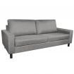 3-Seater Sofa Light Grey Fabric