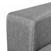 3-Seater Sofa Light Grey Fabric