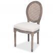 Dining Chairs 2 pcs Linen and Rattan