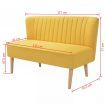 Sofa Fabric 117x55.5x77 cm Yellow