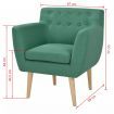 Armchair Fabric 67x59x77 cm Green