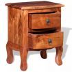 Nightstands with Drawers 2 pcs Solid Acacia Wood