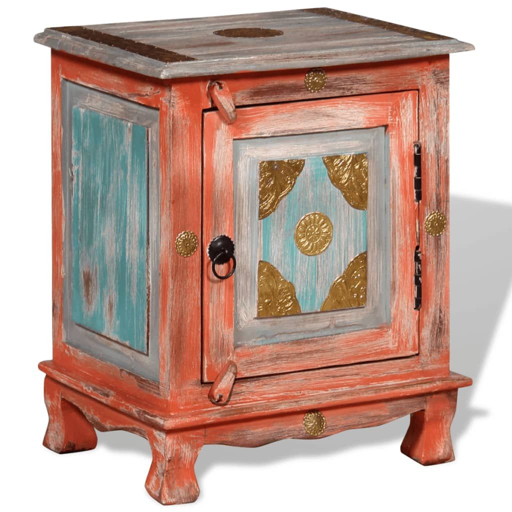 Nightstand Solid Mango Wood Orange