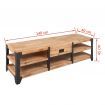 TV Stand Solid Acacia Wood 140x40x45 cm