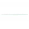 Corner Shelf with Chrome Supports Glass White 25x25 cm
