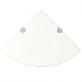 Corner Shelf with Chrome Supports Glass Clear 35x35 cm