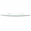 Corner Shelf with Chrome Supports Glass Clear 35x35 cm