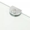 Corner Shelf with Chrome Supports Glass Clear 35x35 cm