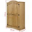 Wardrobe Mexican Pine Corona Range 2 Doors