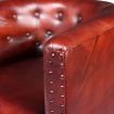 Tub Chair Real Leather Brown