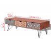 TV Cabinet with 3 Drawers 120x40x36 cm Brown