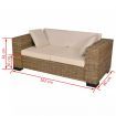 Seven Piece 2-Seater Sofa Set Real Rattan