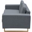 2-Seater Sofa Fabric Light Grey