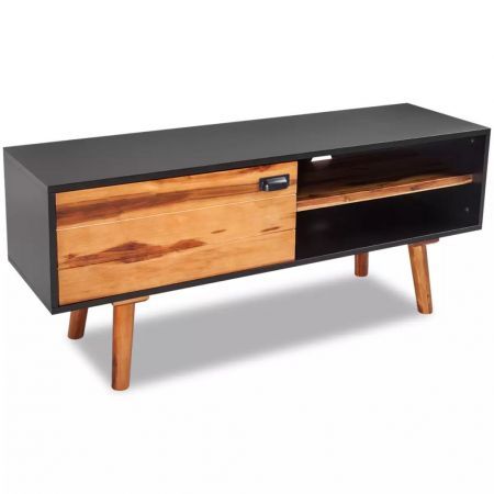 TV Cabinet 120x35x50 cm Solid Acacia Wood