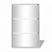 Shoe Cabinet 3-Layer Mirror White 63x17x102.5 cm