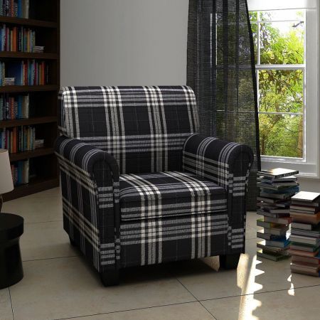Sofa Chair with Seat Cushion Fabric Black