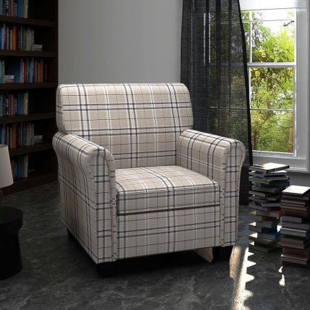 Sofa Chair with Seat Cushion Fabric Cream