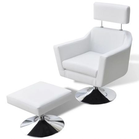 TV Armchair Artificial Leather White