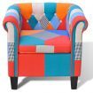 Armchair with Patchwork Design Fabric