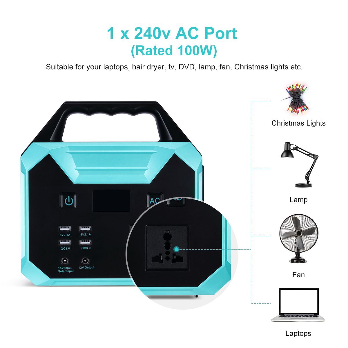 88000mAh 325WH Portable Generator Lithium Charging Power Station