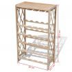 Wine Rack for 25 Bottles Wood