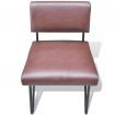 Luxurious Sofa Chair Artificial Leather Brown