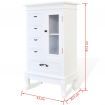 Cabinet with 5 Drawers 2 Shelves White