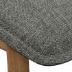 Dining Chairs 4 pcs Light Grey Fabric and Solid Oak Wood