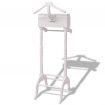 Clothing Rack with Cabinet Wood White