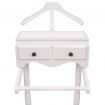 Clothing Rack with Cabinet Wood White