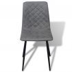 Dining Chairs 4 pcs Artificial Leather Grey