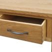 Dressing Table with Stool Solid Oak Wood