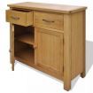 Sideboard 90x33,5x83 cm Solid Oak Wood