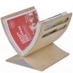 Wooden Magazine Rack Floor Standing Natural