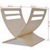 Wooden Magazine Rack Floor Standing Natural