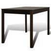 Wooden Dining Table with 4 Chairs Brown