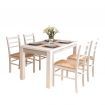 4 pcs White Paint Wooden Dining Chair