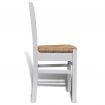 4 pcs White Paint Wooden Dining Chair