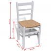 4 pcs White Paint Wooden Dining Chair