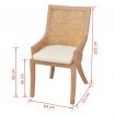 Dining Chairs 2 pcs Rattan