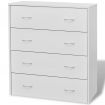 Sideboard with 4 Drawers 60x30.5x71 cm White