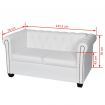 Chesterfield 2-Seater Artificial Leather White