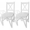 Dining Chairs 2 pcs Wood White