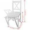 Dining Chairs 2 pcs Wood White