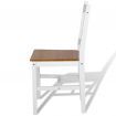 Dining Chairs 2 pcs Wood White and Natural Colour