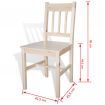 Dining Chairs 2 pcs Wood Natural Colour