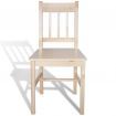 Dining Chairs 2 pcs Wood Natural Colour