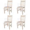 Dining Chairs 4 pcs Wood Natural Colour