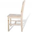 Dining Chairs 4 pcs Wood Natural Colour