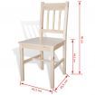 Dining Chairs 4 pcs Wood Natural Colour